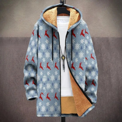 Men Cardigans Coats Leopard Pattern Art Graphics Printed - Jungle Line