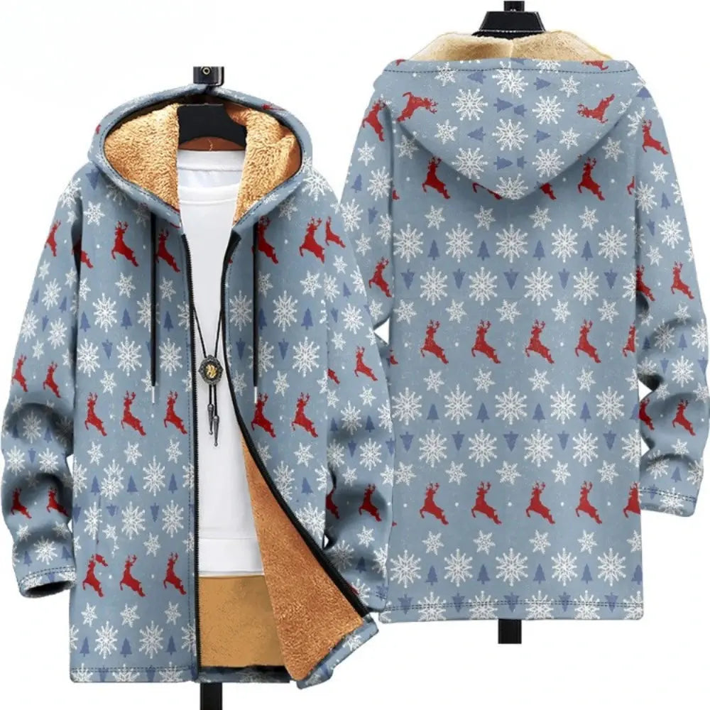 Men Cardigans Coats Leopard Pattern Art Graphics Printed - Jungle Line