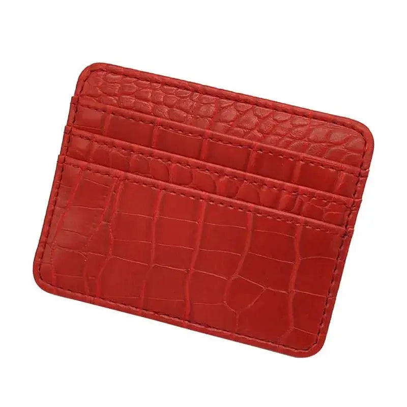 New Leopard Pattern Leather Slim Card Wallet For  men - Jungle Line