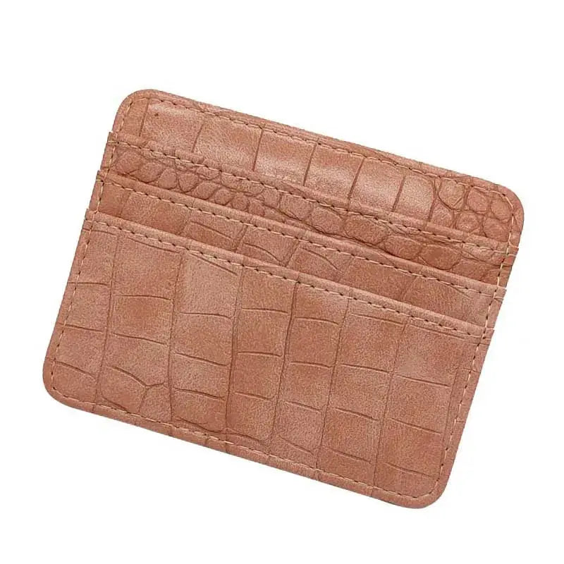 New Leopard Pattern Leather Slim Card Wallet For  men - Jungle Line