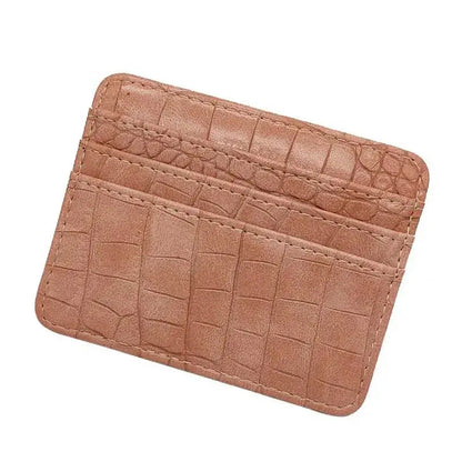 New Leopard Pattern Leather Slim Card Wallet For  men - Jungle Line