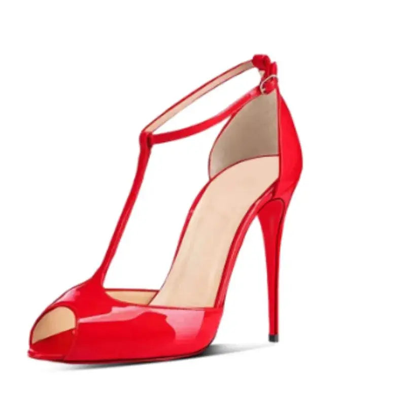 New leopard print fish mouth patent leather12cm high heels,slim heels,pointed toes,shallow mouth,party sexy fashion womens shoes - Jungle Line