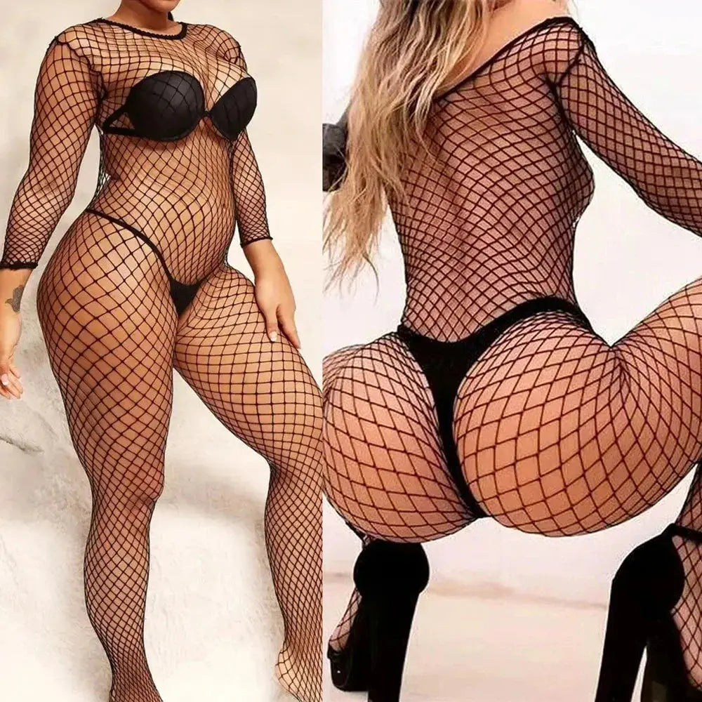 Leopard Silk Sexy Lingerie Women Body Stocking Underwear Cosplay 18 Lingerie Clothing Fishnet Bodysuit Open Crotch Bodystockings - Jungle Line