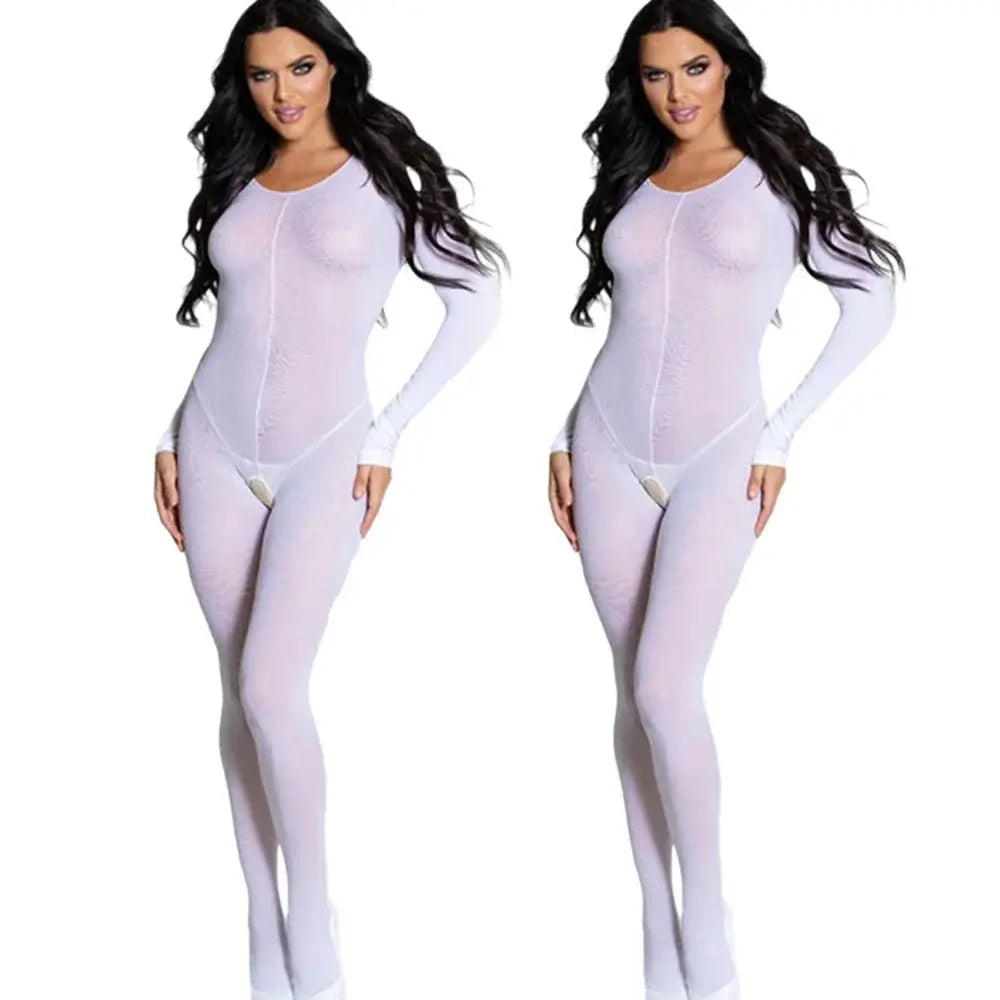 Leopard Silk Sexy Lingerie Women Body Stocking Underwear Cosplay 18 Lingerie Clothing Fishnet Bodysuit Open Crotch Bodystockings - Jungle Line