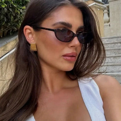 Retro Oval Frame Sunglasses Fashion Personalized Trendy - Jungle Line