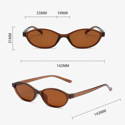 Retro Oval Frame Sunglasses Fashion Personalized Trendy - Jungle Line