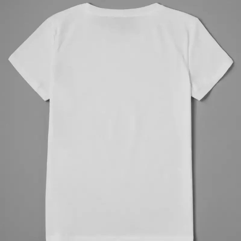 White Jungle Line women's graphic T-shirt with love heart and feather print, short sleeve casual fashion top for women.