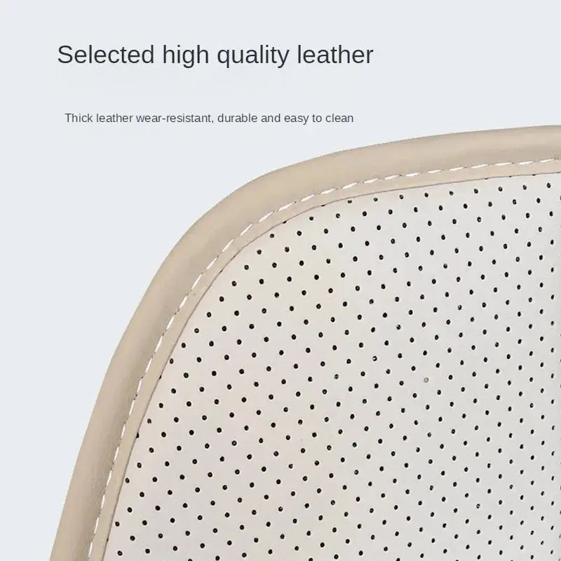 Leather car seat protector cover by Jungle Line, designed for child safety, installed on rear car seats.
