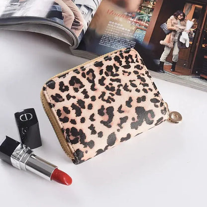 Leather Women Wallet Classic Leopard Animal Print - Jungle Line
