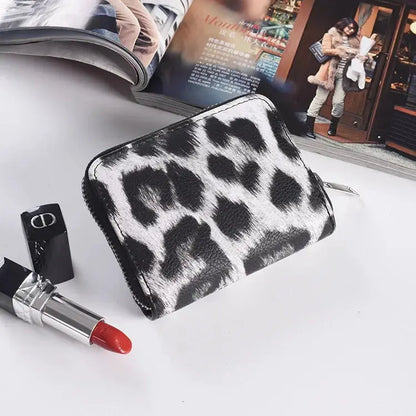 Leather Women Wallet Classic Leopard Animal Print - Jungle Line