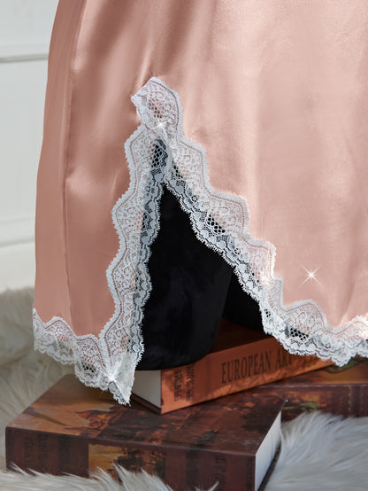 Nuisette sexy à imprimé léopard de Jungle Line, sans manches, en V, avec bretelles ajustables, ourlet asymétrique et poignets plissés.