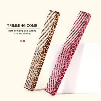 1 Leopard Print Home Hair Comb with Wide and Dense Teeth. It is a Barber Salon Hair Comb, Heat Resistant, Styling Comb - Jungle Line