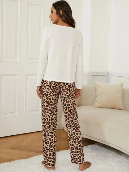 Ensemble Pyjama Femme – Haut Imprimé Cœur & Lettre Ma boutique